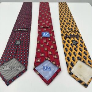 Silk Tie Bundle JZ Richards Yellow Red Blue Print